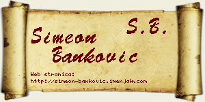 Simeon Banković vizit kartica
